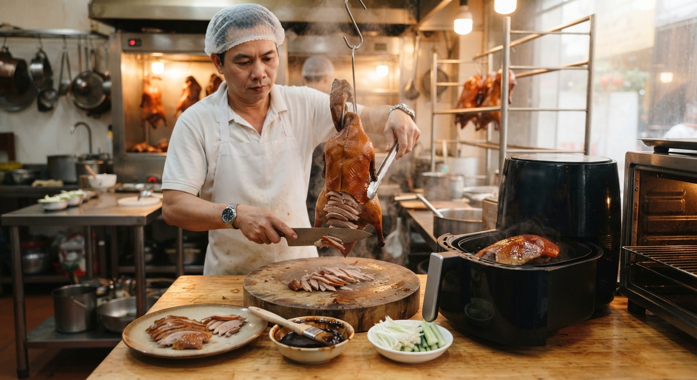 Hâm nóng bằng lò nướng hoặc nồi chiên không dầu (khuyên dùng)