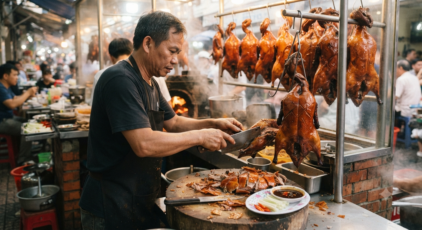 Vịt quay da giòn chuẩn vị là như thế nào?